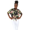 image:imageFamily Matching Hawaiian Clothes Black Rafelsia  Lightweight 100 rayon  Family matching outfits  Beach vacations  Luaus  Cruises  Family photosWomen Tie Front Shirt