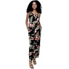 image:imageFamily Matching Hawaiian Clothes Black Rafelsia  Lightweight 100 rayon  Family matching outfits  Beach vacations  Luaus  Cruises  Family photosWomen V Neck Jumpsuit