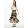 image:imageFamily Matching Hawaiian Clothes Black Rafelsia  Lightweight 100 rayon  Family matching outfits  Beach vacations  Luaus  Cruises  Family photosWomen Wrap Ruffle Skirt