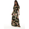 image:imageFamily Matching Hawaiian Clothes Black Rafelsia  Lightweight 100 rayon  Family matching outfits  Beach vacations  Luaus  Cruises  Family photosWomen Wide Legged Jumpsuit