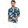 image:imageMatchable Couple Hawaiian Shirt or Jumpsuit Signature Prints Orchid Breeze  Sold Individually Matchable Couple Collection Soft Rayon Fabric Signature Tropical Prints Vacation ReadyMen Orchid Breeze Navy