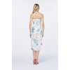 image:imageWomens Hawaiian Luau Halter Dress in Signature Prints  Sleeveless halter dress highlow hem Hawaiian floral print soft rayon machine washable luau beach cruise partySandy Beach Cream