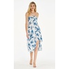image:imageWomens Hawaiian Luau Halter Dress in Signature Prints  Sleeveless halter dress highlow hem Hawaiian floral print soft rayon machine washable luau beach cruise partyDay Dream Bloom
