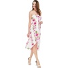 image:imageWomens Hawaiian Luau Halter Dress in Signature Prints  Sleeveless halter dress highlow hem Hawaiian floral print soft rayon machine washable luau beach cruise partyPink Hibiscus Vine