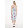 image:imageWomens Hawaiian Luau Halter Dress in Signature Prints  Sleeveless halter dress highlow hem Hawaiian floral print soft rayon machine washable luau beach cruise partyPink Turquoise Hibiscus Vine