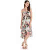 image:imageWomens Hawaiian Luau Halter Dress in Signature Prints  Sleeveless halter dress highlow hem Hawaiian floral print soft rayon machine washable luau beach cruise partyPastel Neon Sunset