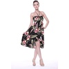 image:imageWomens Hawaiian Luau Halter Dress in Signature Prints  Sleeveless halter dress highlow hem Hawaiian floral print soft rayon machine washable luau beach cruise partyBlack Rafelsia
