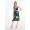 image:imageWomens Hawaiian Luau Halter Dress in Signature Prints  Sleeveless halter dress highlow hem Hawaiian floral print soft rayon machine washable luau beach cruise partyPineapple Garden