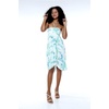 image:imageWomens Hawaiian Luau Halter Dress in Signature Prints  Sleeveless halter dress highlow hem Hawaiian floral print soft rayon machine washable luau beach cruise partyOrchid Breeze White