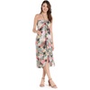 image:imageWomens Hawaiian Luau Halter Dress in Signature Prints  Sleeveless halter dress highlow hem Hawaiian floral print soft rayon machine washable luau beach cruise partyPastel Neon Sunset