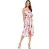 image:imageWomens Hawaiian Luau Halter Dress in Signature Prints  Sleeveless halter dress highlow hem Hawaiian floral print soft rayon machine washable luau beach cruise partyPink Hibiscus Vine