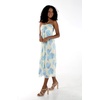 image:imageWomens Hawaiian Luau Halter Dress in Signature Prints  Sleeveless halter dress highlow hem Hawaiian floral print soft rayon machine washable luau beach cruise partyPacific Palm Cream