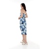 image:imageWomens Hawaiian Luau Halter Dress in Signature Prints  Sleeveless halter dress highlow hem Hawaiian floral print soft rayon machine washable luau beach cruise partyPacific Palm Navy