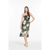 image:imageWomens Hawaiian Luau Halter Dress in Signature Prints  Sleeveless halter dress highlow hem Hawaiian floral print soft rayon machine washable luau beach cruise partyWispy Cereus Black