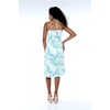 image:imageWomens Hawaiian Luau Halter Dress in Signature Prints  Sleeveless halter dress highlow hem Hawaiian floral print soft rayon machine washable luau beach cruise partyOrchid Breeze White