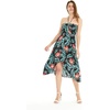 image:imageWomens Hawaiian Luau Halter Dress in Signature Prints  Sleeveless halter dress highlow hem Hawaiian floral print soft rayon machine washable luau beach cruise partyBlooming Lily