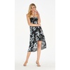 image:imageWomens Hawaiian Luau Halter Dress in Signature Prints  Sleeveless halter dress highlow hem Hawaiian floral print soft rayon machine washable luau beach cruise partyMidnight Bloom