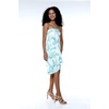 image:imageWomens Hawaiian Luau Halter Dress in Signature Prints  Sleeveless halter dress highlow hem Hawaiian floral print soft rayon machine washable luau beach cruise partyOrchid Breeze White