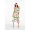 image:imageWomens Hawaiian Luau Halter Dress in Signature Prints  Sleeveless halter dress highlow hem Hawaiian floral print soft rayon machine washable luau beach cruise partyLotus and Orchid