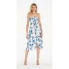 image:imageWomens Hawaiian Luau Halter Dress in Signature Prints  Sleeveless halter dress highlow hem Hawaiian floral print soft rayon machine washable luau beach cruise partyDay Dream Bloom