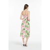 image:imageWomens Hawaiian Luau Halter Dress in Signature Prints  Sleeveless halter dress highlow hem Hawaiian floral print soft rayon machine washable luau beach cruise partyLotus and Orchid