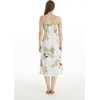 image:imageWomens Hawaiian Luau Halter Dress in Signature Prints  Sleeveless halter dress highlow hem Hawaiian floral print soft rayon machine washable luau beach cruise partyPineapple Garden White