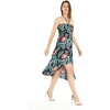 image:imageWomens Hawaiian Luau Halter Dress in Signature Prints  Sleeveless halter dress highlow hem Hawaiian floral print soft rayon machine washable luau beach cruise partyBlooming Lily