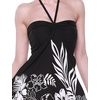 image:imageWomens Hawaiian Luau Halter Dress in Signature Prints  Sleeveless halter dress highlow hem Hawaiian floral print soft rayon machine washable luau beach cruise partyIndri Black