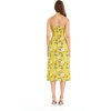 image:imageWomens Hawaiian Luau Halter Dress in Signature Prints  Sleeveless halter dress highlow hem Hawaiian floral print soft rayon machine washable luau beach cruise partyGarden Poppy Yellow