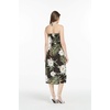 image:imageWomens Hawaiian Luau Halter Dress in Signature Prints  Sleeveless halter dress highlow hem Hawaiian floral print soft rayon machine washable luau beach cruise partyWispy Cereus Black