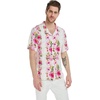 image:imageCouple Matching Hawaiian Luau Outfit Aloha Shirt and Tank Top in Hibiscus in 3 ColorsPink Hibiscus Vine