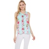 image:imageCouple Matching Hawaiian Luau Outfit Aloha Shirt and Tank Top in Hibiscus in 3 ColorsPink Turquoise Hibiscus Vine
