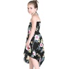image:imageGirl Butterfly Dress in Hibiscus Black
