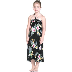 image:imageGirl Butterfly Dress in Hibiscus Black