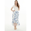 image:imageMatchable Couple Hawaiian Luau Shirt Smock Top Ruffle Wrap Skirt in Day Dream BloomWomen Day Dream Bloom Skirt