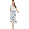 image:imageMatchable Couple Hawaiian Luau Shirt Smock Top Ruffle Wrap Skirt in Day Dream BloomWomen Day Dream Bloom Skirt