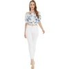 image:imageMatchable Couple Hawaiian Luau Shirt Smock Top Ruffle Wrap Skirt in Day Dream BloomWomen Day Dream Bloom Top