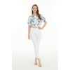 image:imageMatchable Couple Hawaiian Luau Shirt Smock Top Ruffle Wrap Skirt in Day Dream BloomWomen Day Dream Bloom Top