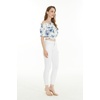 image:imageMatchable Couple Hawaiian Luau Shirt Smock Top Ruffle Wrap Skirt in Day Dream BloomWomen Day Dream Bloom Top