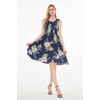 image:imageMatchable Couple Hawaiian Luau Shirt or Tank Dress in Pineapple Garden NavyWomen Pineapple Garden Navy