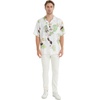 image:imageMatchable Couple Hawaiian Shirt or Dress Signature Prints Pineapple  Sold Individually Matchable Couple Collection Soft Comfortable Fabric Signature Tropical Prints Vacation ReadyMen Pineapple Garden White