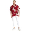 image:imageMatchable Couple Hawaiian Shirt or Dress Signature Prints Pineapple  Sold Individually Matchable Couple Collection Soft Comfortable Fabric Signature Tropical Prints Vacation ReadyMen Pineapple Garden Burgundy