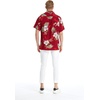image:imageMatchable Couple Hawaiian Shirt or Dress Signature Prints Pineapple  Sold Individually Matchable Couple Collection Soft Comfortable Fabric Signature Tropical Prints Vacation ReadyMen Pineapple Garden Burgundy