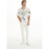image:imageMatchable Couple Hawaiian Shirt or Dress Signature Prints Pineapple  Sold Individually Matchable Couple Collection Soft Comfortable Fabric Signature Tropical Prints Vacation ReadyMen Pineapple Garden White