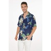 image:imageMatchable Couple Hawaiian Shirt or Dress Signature Prints Pineapple  Sold Individually Matchable Couple Collection Soft Comfortable Fabric Signature Tropical Prints Vacation ReadyMen Pineapple Garden Navy