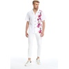 image:imageMatchable Couple Hawaiian Shirt or Maxi Spandex Dress Signature Prints  Sold Individually Spandex Stretchy Lightweight Breathable Fabric Signature Tropical Prints Vacation ReadyMen Watercolor Orchid White Pink