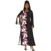 image:imageMatchable Couple Hawaiian Shirt or Maxi Spandex Dress Signature Prints  Sold Individually Spandex Stretchy Lightweight Breathable Fabric Signature Tropical Prints Vacation ReadyWomen Watercolor Orchid Black Pink