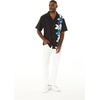 image:imageMatchable Couple Hawaiian Shirt or Maxi Spandex Dress Signature Prints  Sold Individually Spandex Stretchy Lightweight Breathable Fabric Signature Tropical Prints Vacation ReadyMen Watercolor Orchid Black Turquoise