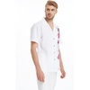 image:imageMatchable Couple Hawaiian Shirt or Maxi Spandex Dress Signature Prints  Sold Individually Spandex Stretchy Lightweight Breathable Fabric Signature Tropical Prints Vacation ReadyMen Watercolor Orchid White Pink