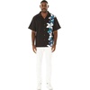 image:imageMatchable Couple Hawaiian Shirt or Maxi Spandex Dress Signature Prints  Sold Individually Spandex Stretchy Lightweight Breathable Fabric Signature Tropical Prints Vacation ReadyMen Watercolor Orchid Black Turquoise